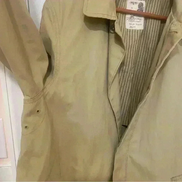 Vintage Old Navy Khaki Trench Coat Size M - Picture 4 of 10